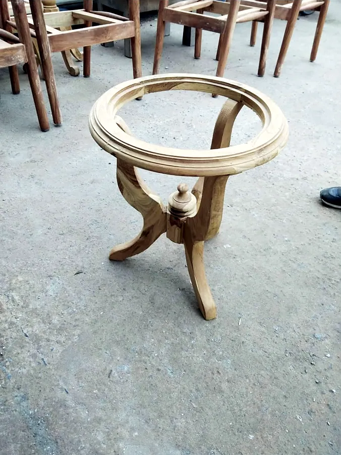 Turned table base